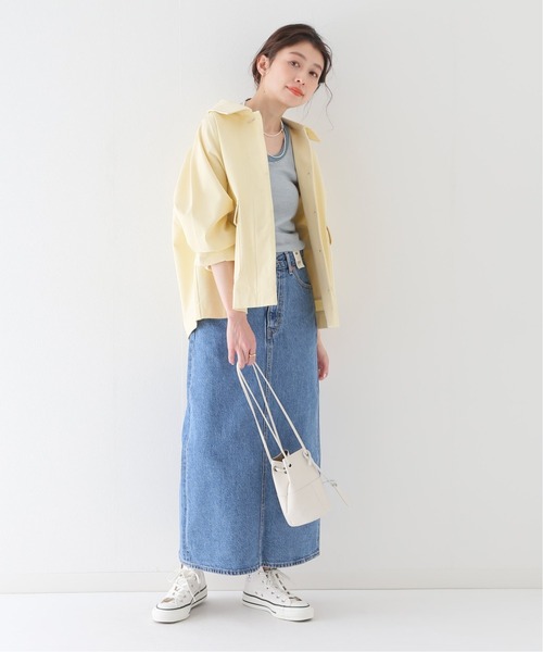 JOURNAL STANDARD relume（ジャーナルスタンダード　レリューム）の「コットンストレッチピケラグランブルゾン（ブルゾン・レディース・イエロー/アイボリー・FREE）」の21枚目の写真