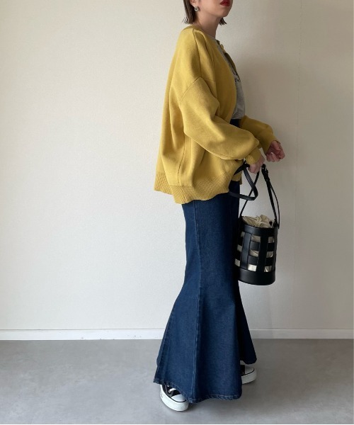 y/m by misato（イムバイミサト）の「デニムマーメイドスカート（スカート・レディース・ブラック/ブルー・FREE）」の12枚目の写真