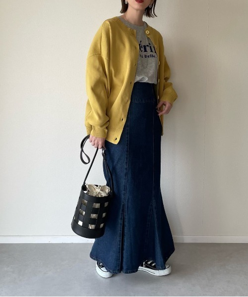 y/m by misato（イムバイミサト）の「デニムマーメイドスカート（スカート・レディース・ブラック/ブルー・FREE）」の9枚目の写真