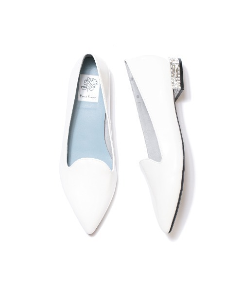 ポインテッドトゥ ビジューヒール Francis パンプス パンプス Emma Francis エマフランシス のファッション パンプス 01r