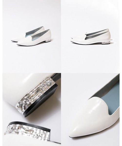 Emma Francis(エマフランシス)の「ポインテッドトゥ ビジューヒール パンプス(パンプス・レディース・ブラック/ホワイト・22.5cm/24.5cm/23.5cm/24.0cm/23.0cm/25.0cm/22.0cm)」の3枚目の写真