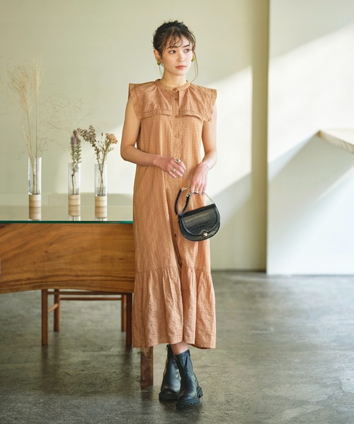GeeRA(ジーラ)の「コットンセーラーカラーワンピース(ワンピース・レディース・ブラック/キャメル・MEDIUM/LARGE/X-LARGE)」の11枚目の写真