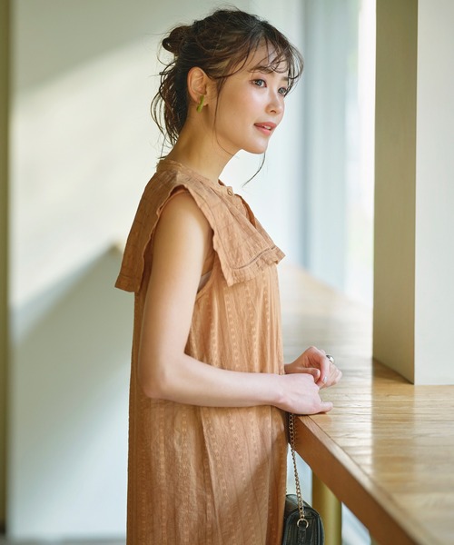 GeeRA(ジーラ)の「コットンセーラーカラーワンピース(ワンピース・レディース・ブラック/キャメル・MEDIUM/LARGE/X-LARGE)」の16枚目の写真