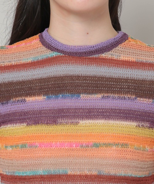 ALAND（エーランド）の「3.3Field Trip／ボーダークロップY 2295121（Tシャツ/カットソー・レディース・グリーン/オレンジ・FREE）」の12枚目の写真