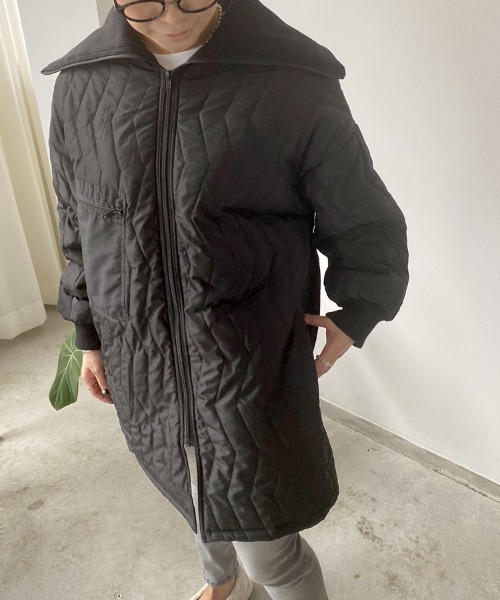 DONOBAN（ドノバン）の「キルティングライナージャケット（その他アウター・レディース・ブラック/アイボリー・F）」の12枚目の写真