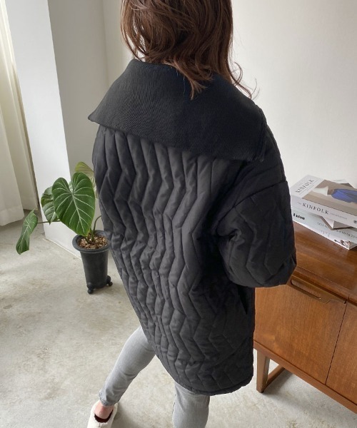 DONOBAN（ドノバン）の「キルティングライナージャケット（その他アウター・レディース・ブラック/アイボリー・F）」の14枚目の写真