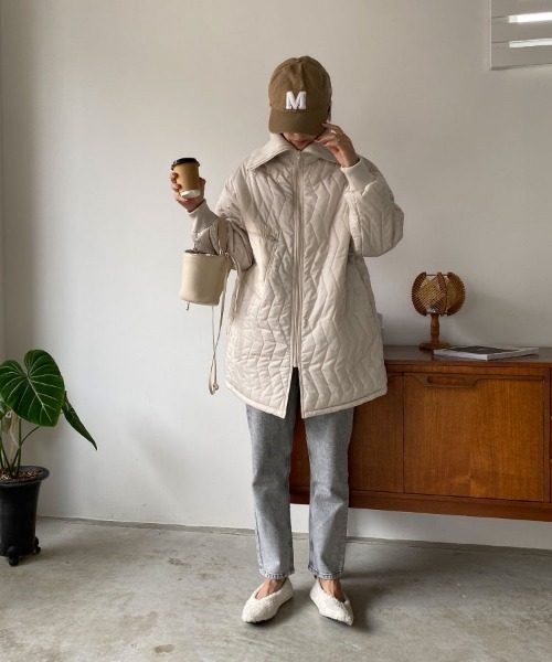 DONOBAN（ドノバン）の「キルティングライナージャケット（その他アウター・レディース・ブラック/アイボリー・F）」の10枚目の写真