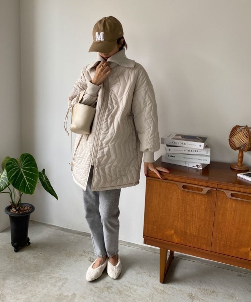 DONOBAN（ドノバン）の「キルティングライナージャケット（その他アウター・レディース・ブラック/アイボリー・F）」の8枚目の写真