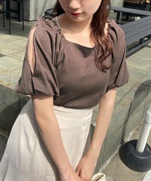 one after another NICE CLAUP | 着回し優秀 バルーンテレコトップス(Tシャツ/カットソー)