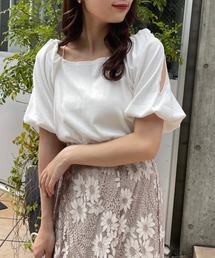 one after another NICE CLAUP | 着回し優秀　バルーンテレコトップス(Tシャツ/カットソー)