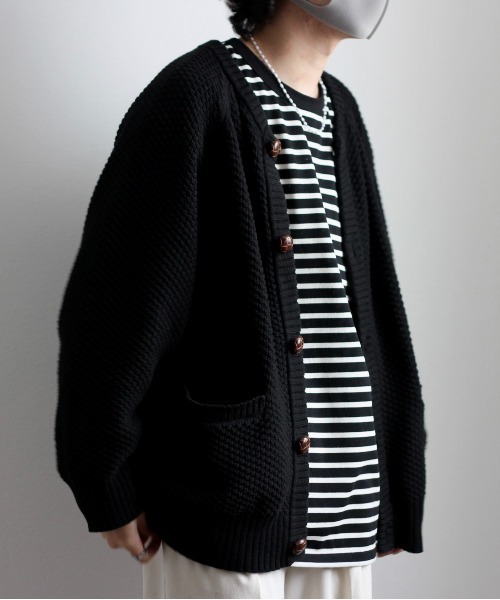 y/m by れぽすけ（イムバイレポスケ）の「ソフトタッチルーズベーシックロンT（Tシャツ/カットソー・メンズ・ブラック/ブルー/ネイビー・MEDIUM/LARGE）」の10枚目の写真
