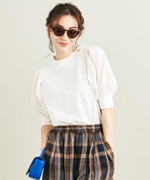 BEAUTY&YOUTH UNITED ARROWS（ビューティーアンドユースユナイテッドアローズ）の「コットン天竺シアー5分袖カットソー 2 -ウォッシャブル-（Tシャツ/カットソー・レディース・ブラック/オリーブ/ホワイト・FREE）」の17枚目の写真