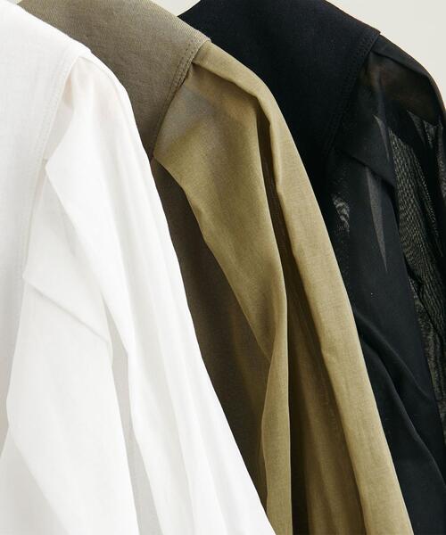 BEAUTY&YOUTH UNITED ARROWS（ビューティーアンドユースユナイテッドアローズ）の「コットン天竺シアー5分袖カットソー 2 -ウォッシャブル-（Tシャツ/カットソー・レディース・ブラック/オリーブ/ホワイト・FREE）」の5枚目の写真