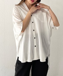 Shelly island | バックギャザービッグシャツ(シャツ/ブラウス)