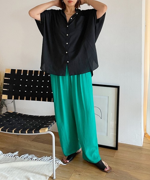 Shelly island（シェリーアイランド）の「バックギャザービッグシャツ（シャツ/ブラウス・レディース・ホワイト・FREE/M）」の11枚目の写真