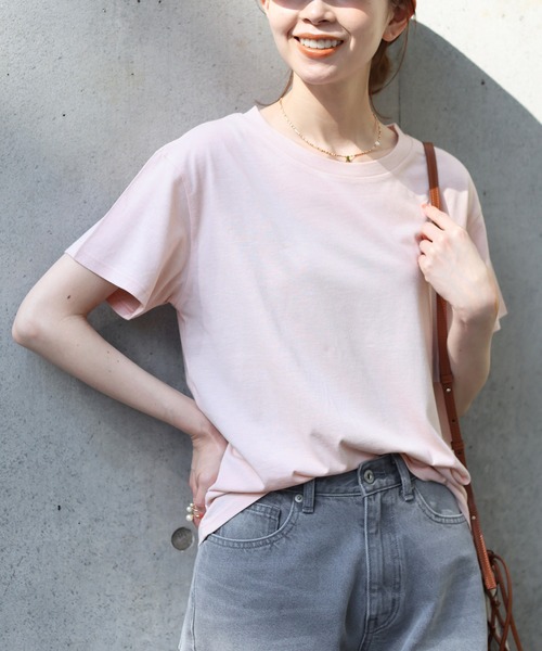 SLOBE IENA(スローブイエナ)の「SLOBEベーシックTシャツM(Tシャツ/カットソー・レディース・ブラウン/カーキ/イエロー/グリーン/グレー系その他/ピンク系その他・FREE)」の15枚目の写真