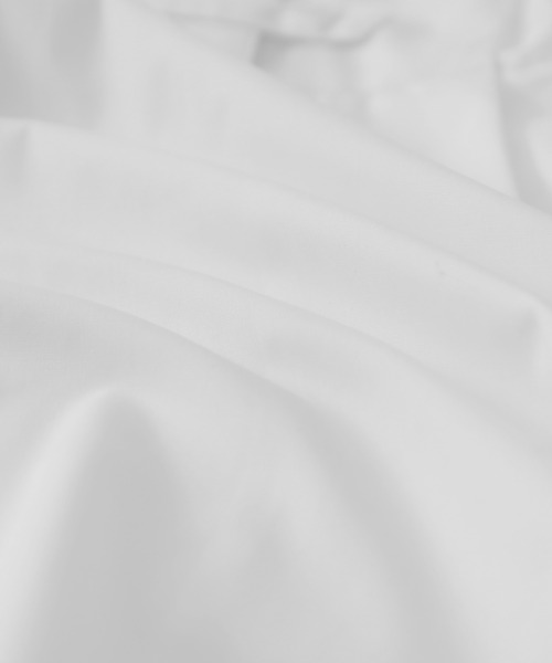 Fashion Letter（ファッションレター）の「スタンドカラー フレンチスリーブシャツ（シャツ/ブラウス・レディース・オフホワイト/パープル/グリーン/ブラック・M）」の14枚目の写真