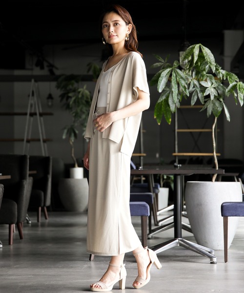 ENNEA(エンネア)の「【洗濯機で洗える♪】リネンライク・ミラノリブニットロングスカート(スカート・レディース・ベージュ/モカ/ライトベージュ・M)」の13枚目の写真