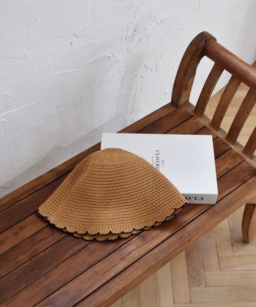 casita(RETRO GIRL)（カシータ）の「配色バケットハット（ハット・レディース・ブラウン/オフホワイト/ブラック・ONE SIZE）」の3枚目の写真