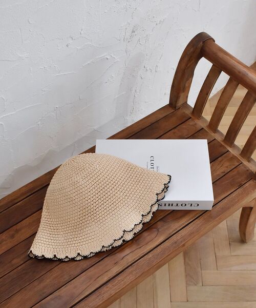 casita(RETRO GIRL)（カシータ）の「配色バケットハット（ハット・レディース・ブラウン/オフホワイト/ブラック・ONE SIZE）」の2枚目の写真