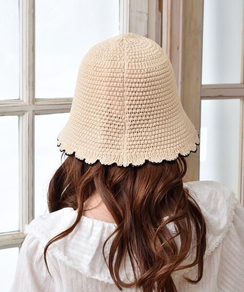casita(RETRO GIRL)（カシータ）の「配色バケットハット（ハット・レディース・ブラウン/オフホワイト/ブラック・ONE SIZE）」の6枚目の写真
