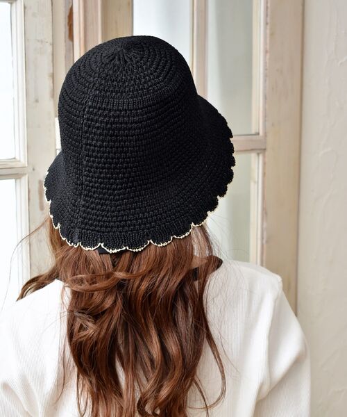 casita(RETRO GIRL)（カシータ）の「配色バケットハット（ハット・レディース・ブラウン/オフホワイト/ブラック・ONE SIZE）」の9枚目の写真