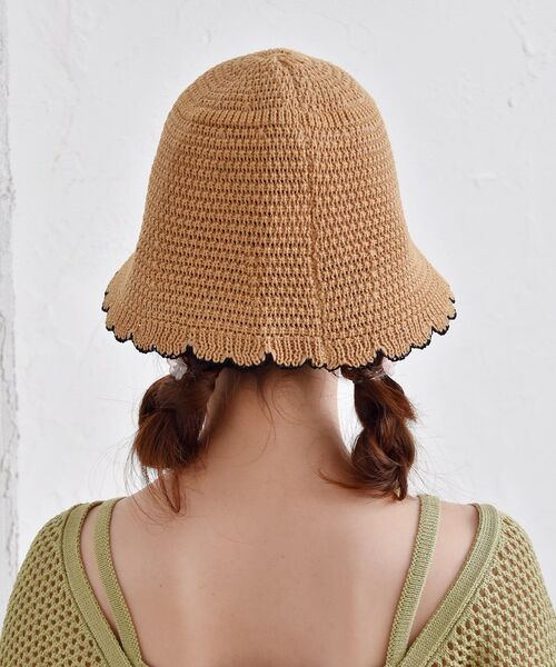 casita(RETRO GIRL)（カシータ）の「配色バケットハット（ハット・レディース・ブラウン/オフホワイト/ブラック・ONE SIZE）」の12枚目の写真