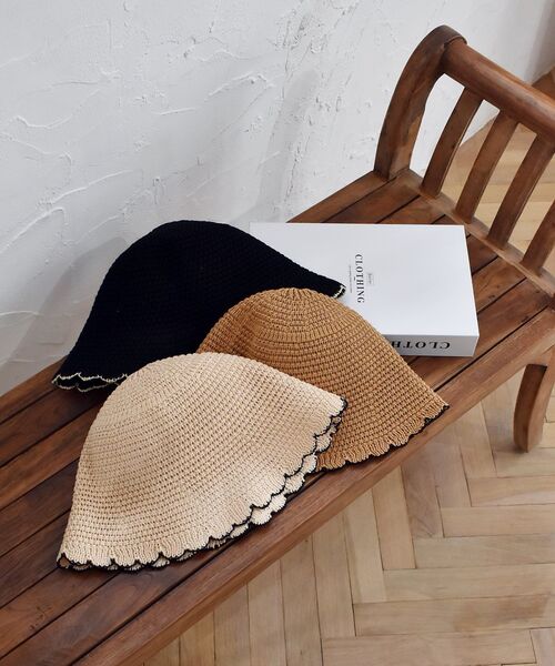 casita(RETRO GIRL)（カシータ）の「配色バケットハット（ハット・レディース・ブラウン/オフホワイト/ブラック・ONE SIZE）」の13枚目の写真