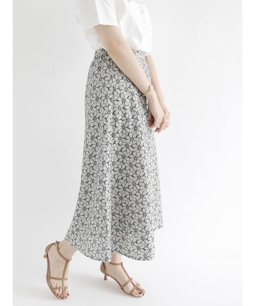 Te chichi（テチチ）の「オーバーレース刺繍スカート（スカート・レディース・ブラック/オフホワイト・SMALL/MEDIUM）」の3枚目の写真