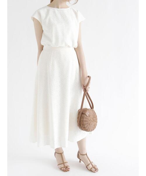 Te chichi（テチチ）の「オーバーレース刺繍スカート（スカート・レディース・ブラック/オフホワイト・SMALL/MEDIUM）」の11枚目の写真