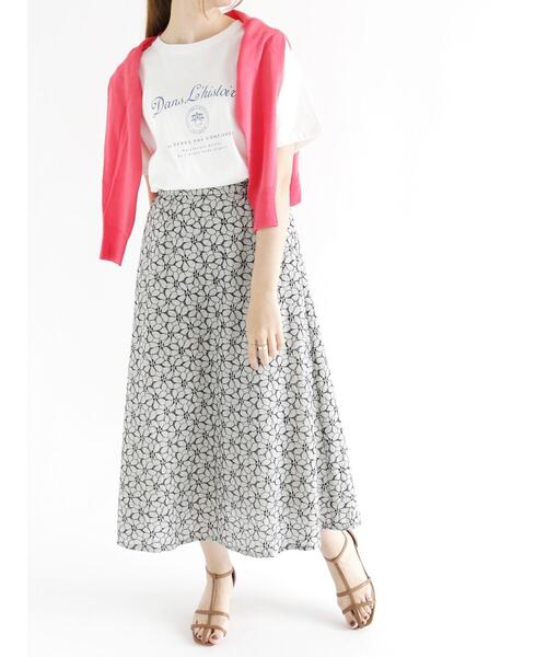 Te chichi（テチチ）の「オーバーレース刺繍スカート（スカート・レディース・ブラック/オフホワイト・SMALL/MEDIUM）」の13枚目の写真