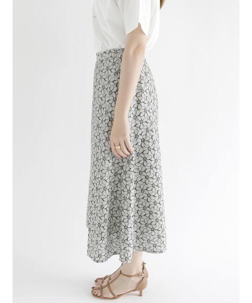 Te chichi（テチチ）の「オーバーレース刺繍スカート（スカート・レディース・ブラック/オフホワイト・SMALL/MEDIUM）」の14枚目の写真