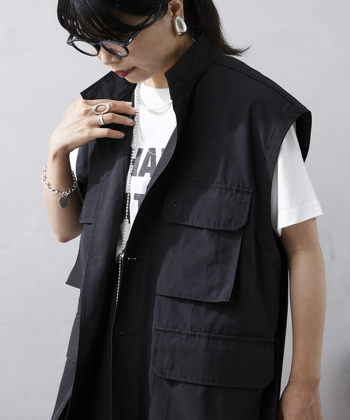 JOURNAL STANDARD relume(ジャーナルスタンダード レリューム)の「CALIFORNIA FATIGUE VEST(ベスト・メンズ・ブラック/カーキ/ナチュラル・MEDIUM/LARGE)」の8枚目の写真
