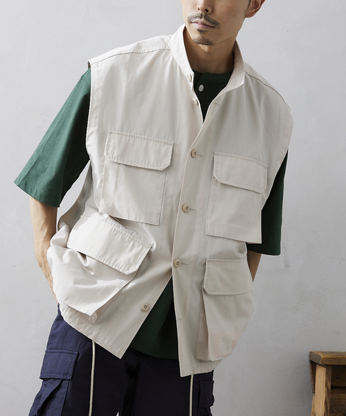 JOURNAL STANDARD relume(ジャーナルスタンダード レリューム)の「CALIFORNIA FATIGUE VEST(ベスト・メンズ・ブラック/カーキ/ナチュラル・MEDIUM/LARGE)」の12枚目の写真