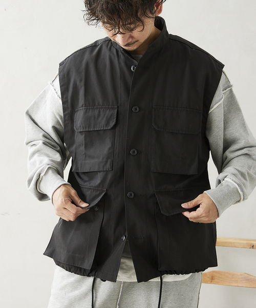 JOURNAL STANDARD relume(ジャーナルスタンダード レリューム)の「CALIFORNIA FATIGUE VEST(ベスト・メンズ・ブラック/カーキ/ナチュラル・MEDIUM/LARGE)」の17枚目の写真