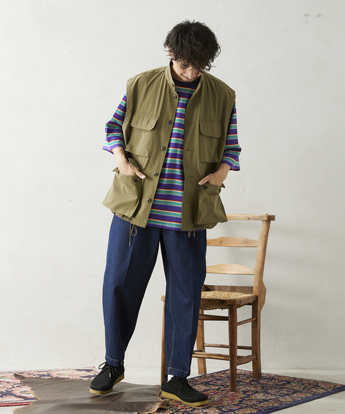 JOURNAL STANDARD relume(ジャーナルスタンダード レリューム)の「CALIFORNIA FATIGUE VEST(ベスト・メンズ・ブラック/カーキ/ナチュラル・MEDIUM/LARGE)」の21枚目の写真