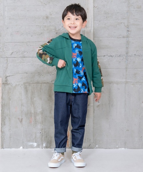 RAGMART（ラグマート）の「ジップアップパーカー（パーカー・キッズ・ネイビー/グリーン・90cm/80ｃｍ/95cm）」の3枚目の写真