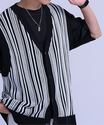 Ellno Loset（エルノロゼット）の「ストライプジレベスト（ベスト・メンズ）」