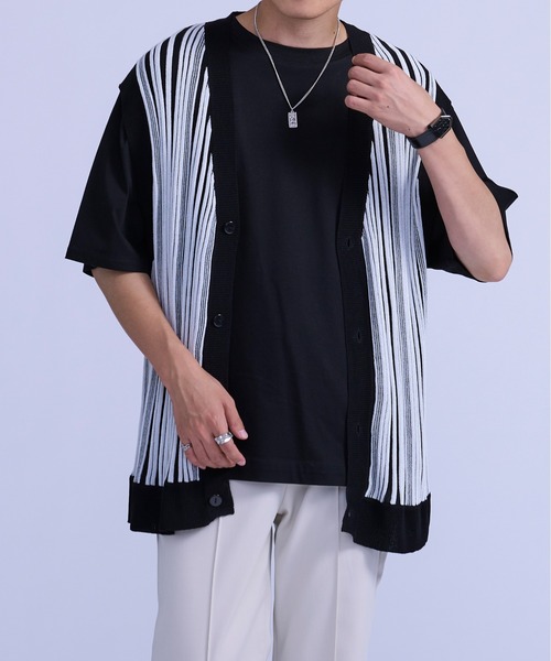 Ellno Loset(エルノロゼット)の「ストライプジレベスト(ベスト・メンズ・ブラック/ロイヤルブルー・MEDIUM/LARGE)」の15枚目の写真