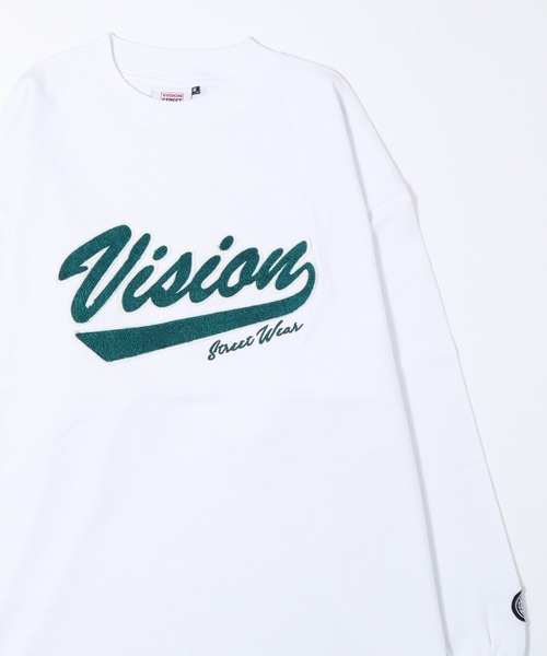 VISION STREET WEAR（ヴィジョンストリートウェア）の「【VISION STREET WEAR】ビッグシルエット ヘビーウェイトサガラ刺繍 モックネックロングスリーブTシャツ（Tシャツ/カットソー・レディース・ホワイト/ブラック/パープル/グリーン/キャメル・MEDIUM/LARGE/X-LARGE）」の2枚目の写真
