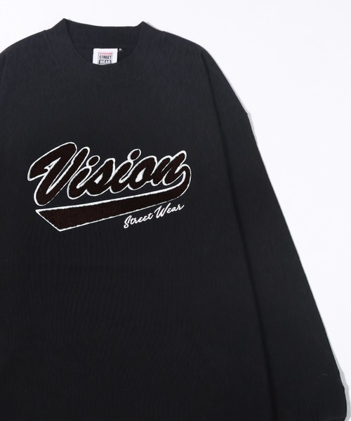 VISION STREET WEAR（ヴィジョンストリートウェア）の「【VISION STREET WEAR】ビッグシルエット ヘビーウェイトサガラ刺繍 モックネックロングスリーブTシャツ（Tシャツ/カットソー・レディース・ホワイト/ブラック/パープル/グリーン/キャメル・MEDIUM/LARGE/X-LARGE）」の3枚目の写真