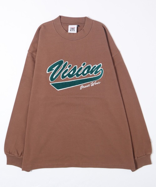 VISION STREET WEAR（ヴィジョンストリートウェア）の「【VISION STREET WEAR】ビッグシルエット ヘビーウェイトサガラ刺繍 モックネックロングスリーブTシャツ（Tシャツ/カットソー・レディース・ホワイト/ブラック/パープル/グリーン/キャメル・MEDIUM/LARGE/X-LARGE）」の18枚目の写真