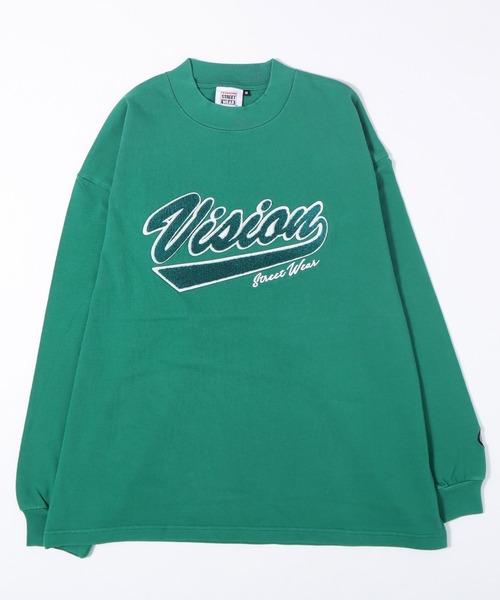 VISION STREET WEAR（ヴィジョンストリートウェア）の「【VISION STREET WEAR】ビッグシルエット ヘビーウェイトサガラ刺繍 モックネックロングスリーブTシャツ（Tシャツ/カットソー・レディース・ホワイト/ブラック/パープル/グリーン/キャメル・MEDIUM/LARGE/X-LARGE）」の20枚目の写真