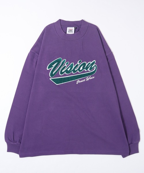 VISION STREET WEAR（ヴィジョンストリートウェア）の「【VISION STREET WEAR】ビッグシルエット ヘビーウェイトサガラ刺繍 モックネックロングスリーブTシャツ（Tシャツ/カットソー・レディース・ホワイト/ブラック/パープル/グリーン/キャメル・MEDIUM/LARGE/X-LARGE）」の22枚目の写真