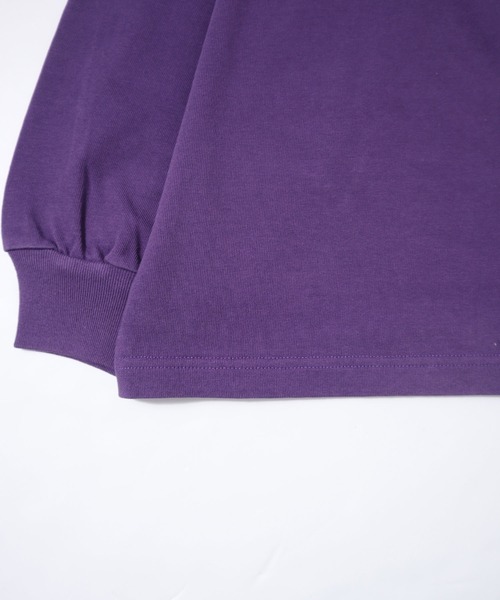 VISION STREET WEAR（ヴィジョンストリートウェア）の「【VISION STREET WEAR】ビッグシルエット ヘビーウェイトサガラ刺繍 モックネックロングスリーブTシャツ（Tシャツ/カットソー・レディース・ホワイト/ブラック/パープル/グリーン/キャメル・MEDIUM/LARGE/X-LARGE）」の21枚目の写真
