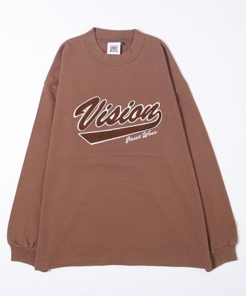 VISION STREET WEAR（ヴィジョンストリートウェア）の「【VISION STREET WEAR】ビッグシルエット ヘビーウェイトサガラ刺繍 モックネックロングスリーブTシャツ（Tシャツ/カットソー・レディース・ホワイト/ブラック/パープル/グリーン/キャメル・MEDIUM/LARGE/X-LARGE）」の8枚目の写真