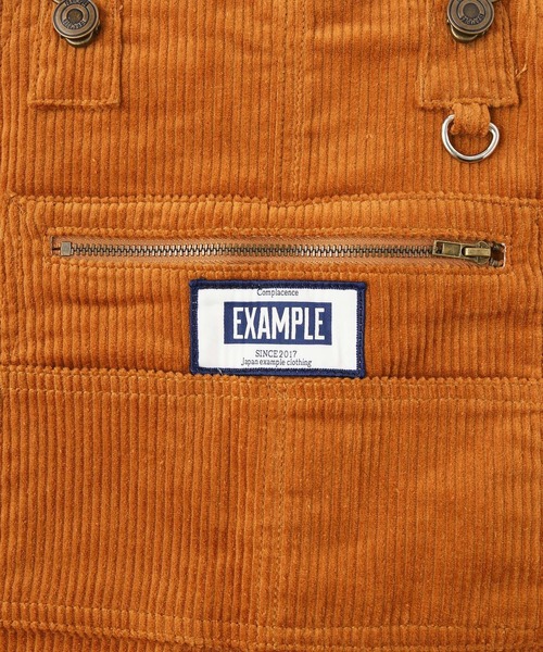 EXAMPLE（エグザンプル）の「EXAMPLE PATCH CORDUROY OVERALL（サロペット/オーバーオール・メンズ・ブラウン/ブラック/グリーン・XL/M/L）」の11枚目の写真