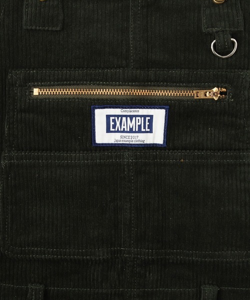 EXAMPLE（エグザンプル）の「EXAMPLE PATCH CORDUROY OVERALL（サロペット/オーバーオール・メンズ・ブラウン/ブラック/グリーン・XL/M/L）」の9枚目の写真