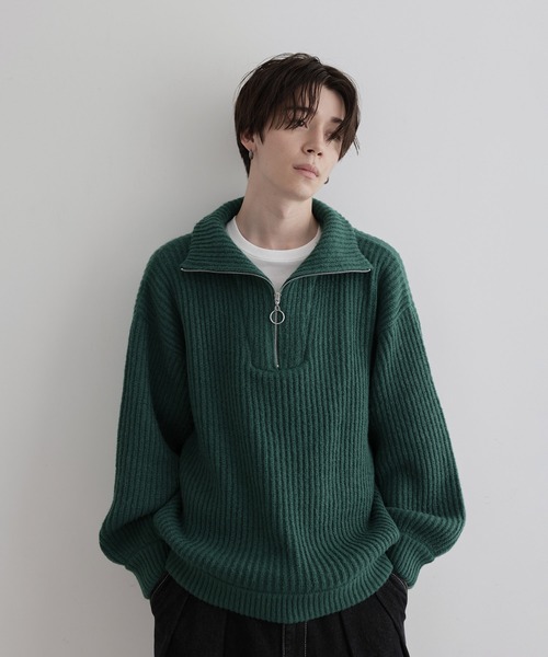 JUNRED（ジュンレッド）の「ハーフジップビッグニット（ニット