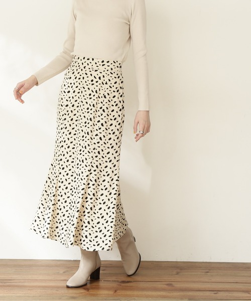 N.(N. Natural Beauty Basic)(エヌエヌナチュラルビューティーベーシック)の「アニマルペイントプリントマキシスカート(スカート・レディース・ブラック系その他/ホワイト系その他/イエロー系その他・MEDIUM/SMALL)」の15枚目の写真